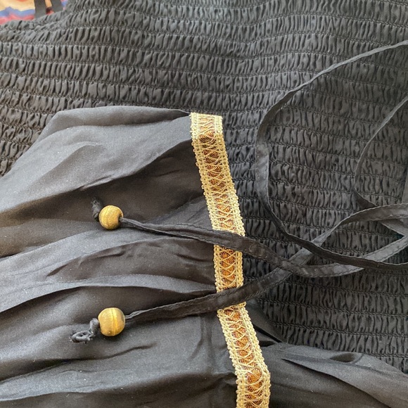 ANTHROPOLOGIE Maeve silk smocked maxi dress, in black, XS - Picture 9 of 9